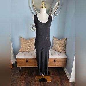 Pietro Brunelli Black Sleeveless Midi Dress